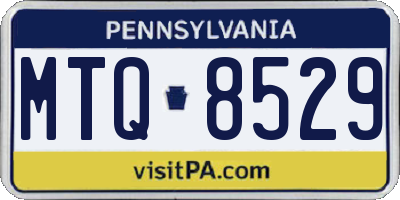 PA license plate MTQ8529
