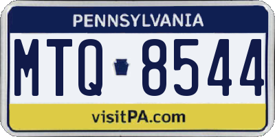 PA license plate MTQ8544