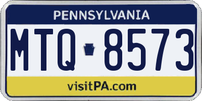 PA license plate MTQ8573