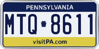 PA license plate MTQ8611