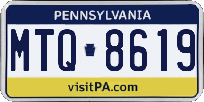 PA license plate MTQ8619