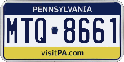 PA license plate MTQ8661