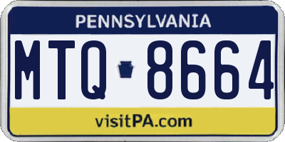 PA license plate MTQ8664