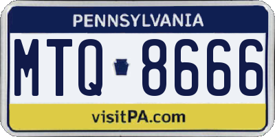 PA license plate MTQ8666