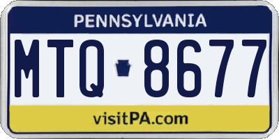 PA license plate MTQ8677