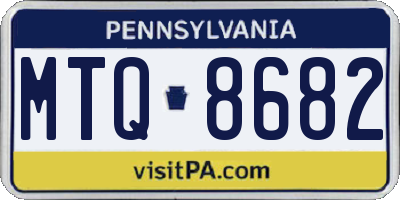 PA license plate MTQ8682