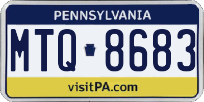 PA license plate MTQ8683