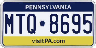 PA license plate MTQ8695