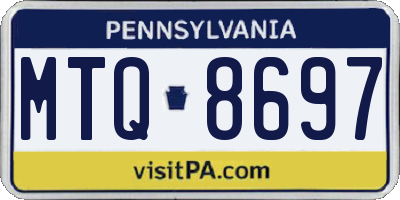 PA license plate MTQ8697