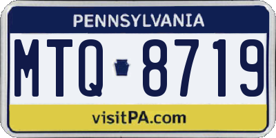 PA license plate MTQ8719