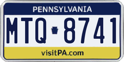 PA license plate MTQ8741