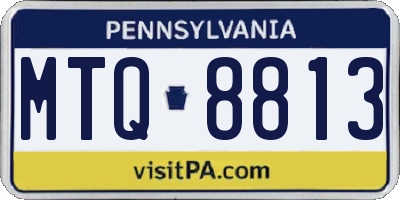 PA license plate MTQ8813