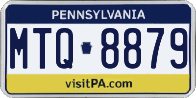 PA license plate MTQ8879