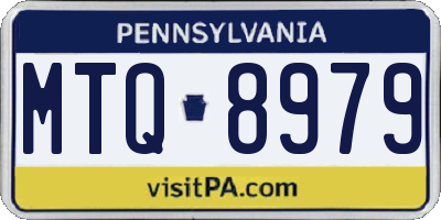 PA license plate MTQ8979