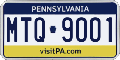 PA license plate MTQ9001