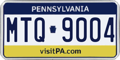 PA license plate MTQ9004
