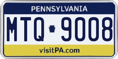 PA license plate MTQ9008
