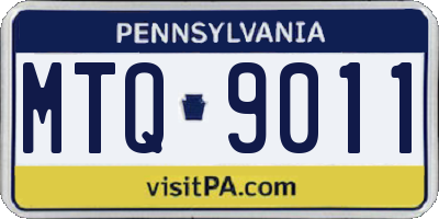 PA license plate MTQ9011