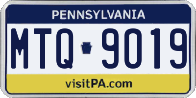 PA license plate MTQ9019