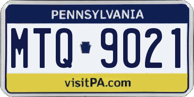 PA license plate MTQ9021