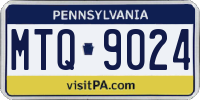 PA license plate MTQ9024