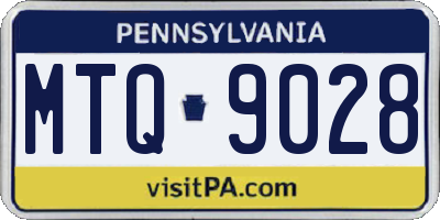 PA license plate MTQ9028
