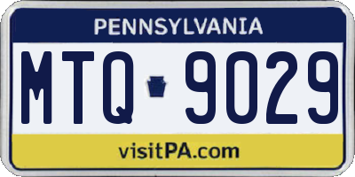 PA license plate MTQ9029
