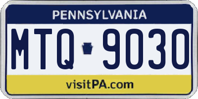 PA license plate MTQ9030