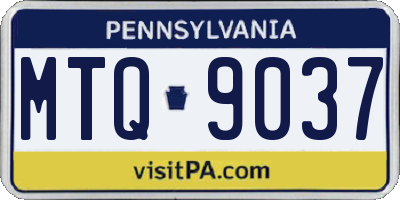 PA license plate MTQ9037