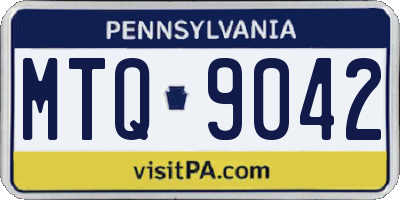 PA license plate MTQ9042
