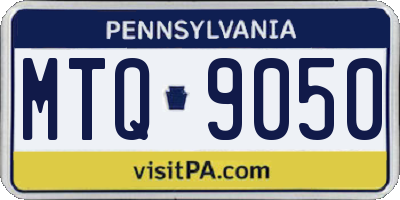 PA license plate MTQ9050