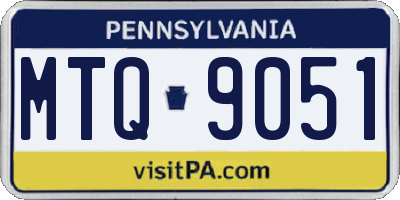 PA license plate MTQ9051