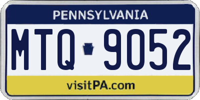 PA license plate MTQ9052