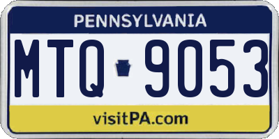 PA license plate MTQ9053