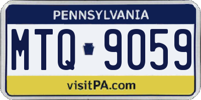 PA license plate MTQ9059