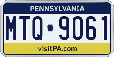 PA license plate MTQ9061