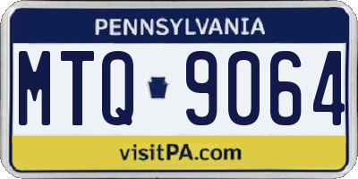 PA license plate MTQ9064
