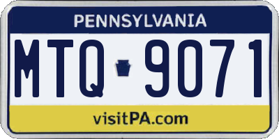 PA license plate MTQ9071