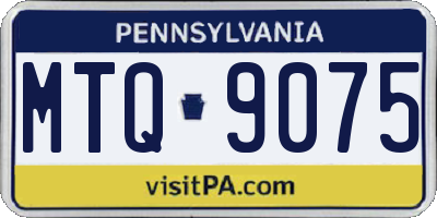PA license plate MTQ9075