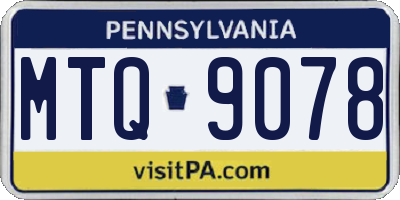 PA license plate MTQ9078