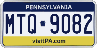 PA license plate MTQ9082
