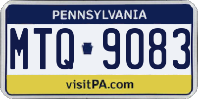 PA license plate MTQ9083