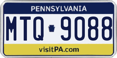 PA license plate MTQ9088