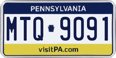 PA license plate MTQ9091