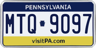 PA license plate MTQ9097