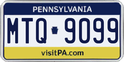 PA license plate MTQ9099