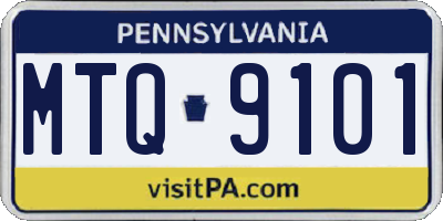 PA license plate MTQ9101