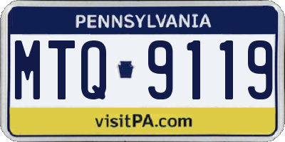 PA license plate MTQ9119