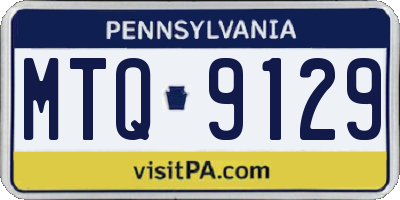 PA license plate MTQ9129