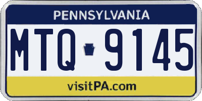 PA license plate MTQ9145